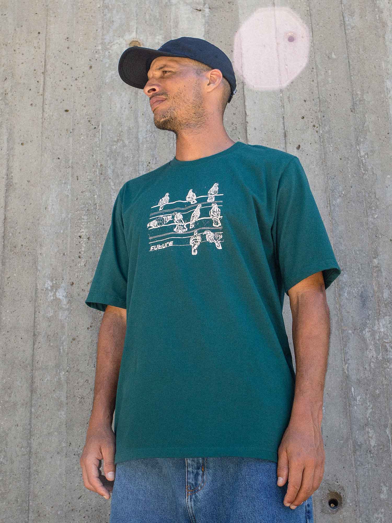 Camiseta-Future-Pigeon-Verde-Lifestyle