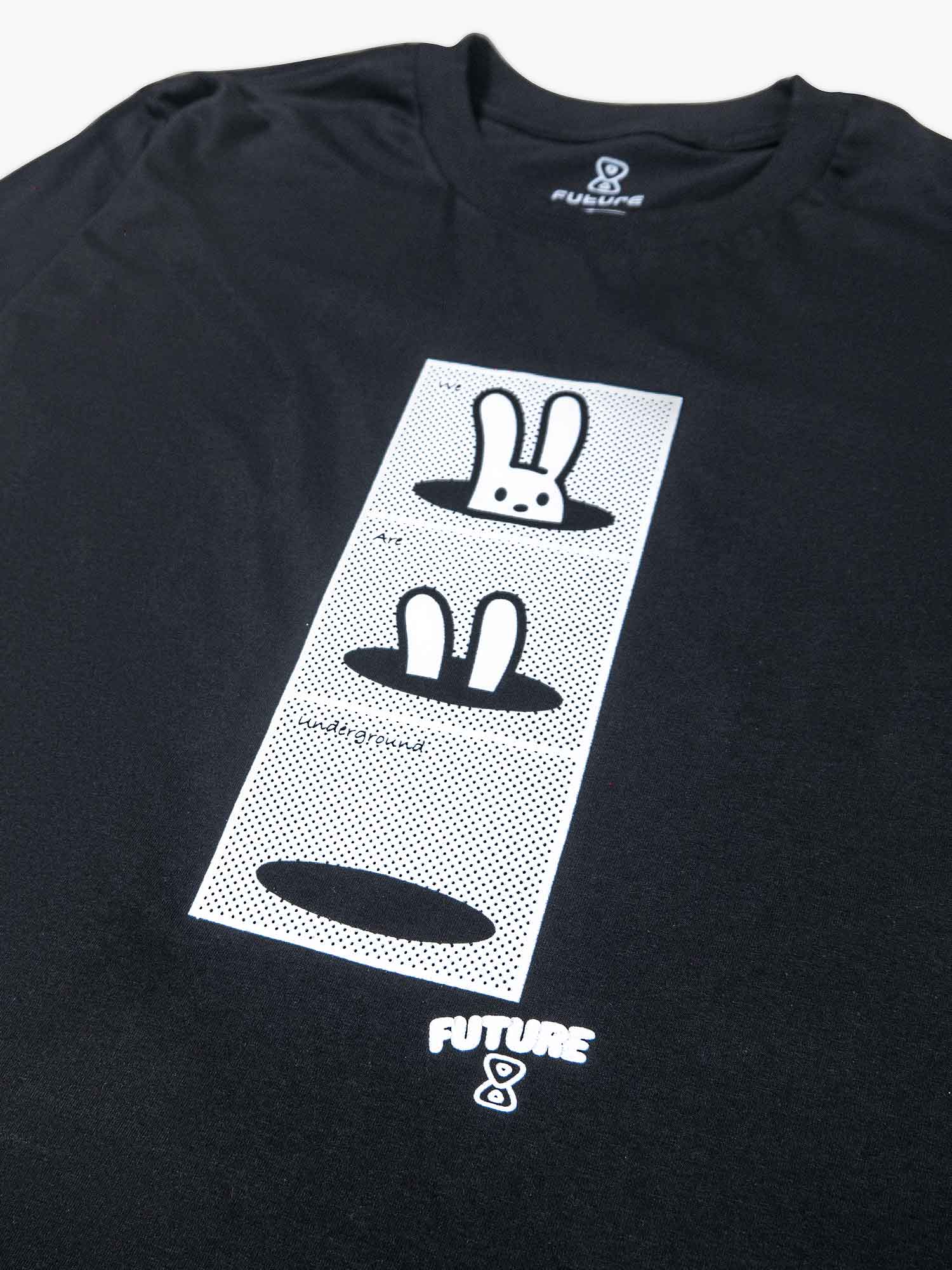 Camiseta-Future-Underground-Preta-Detalhe-Frente