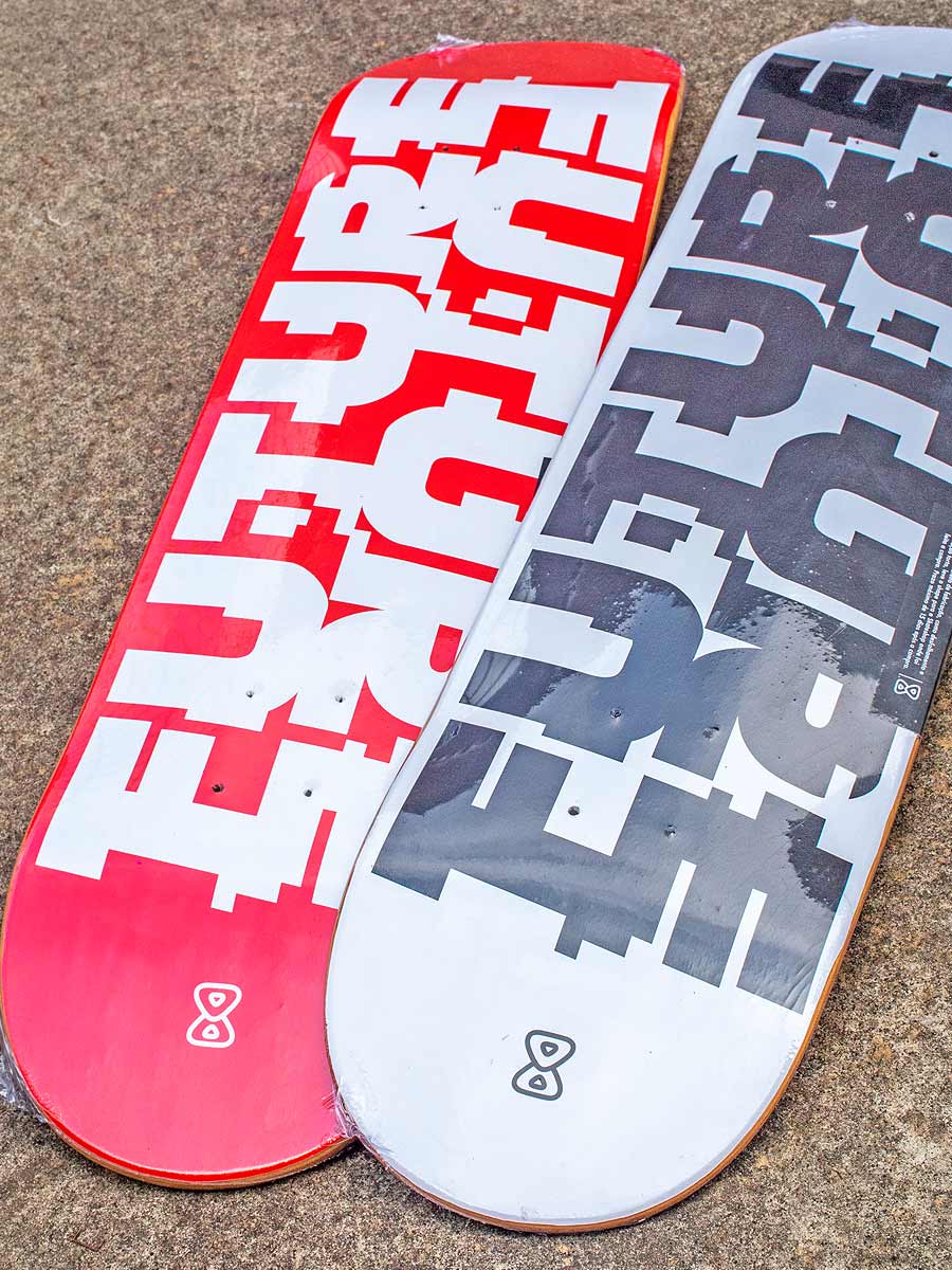 Shape Marfim Future Skateboards Infinity Vermelho 8.1" Conjunto