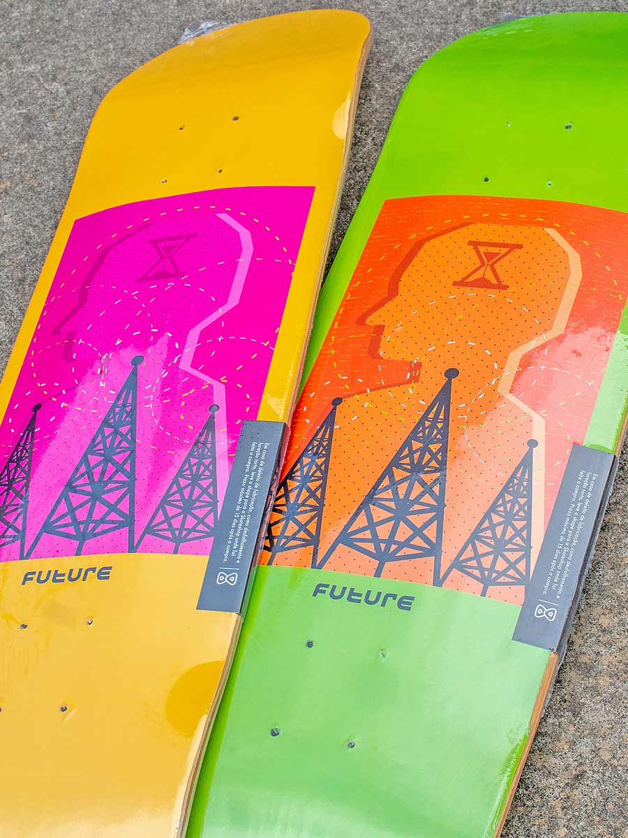 Shape Marfim Future Skateboards Transmission Verde 8.25" Série